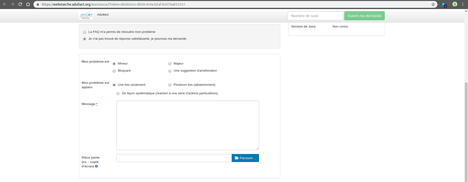 Expliquer la demande